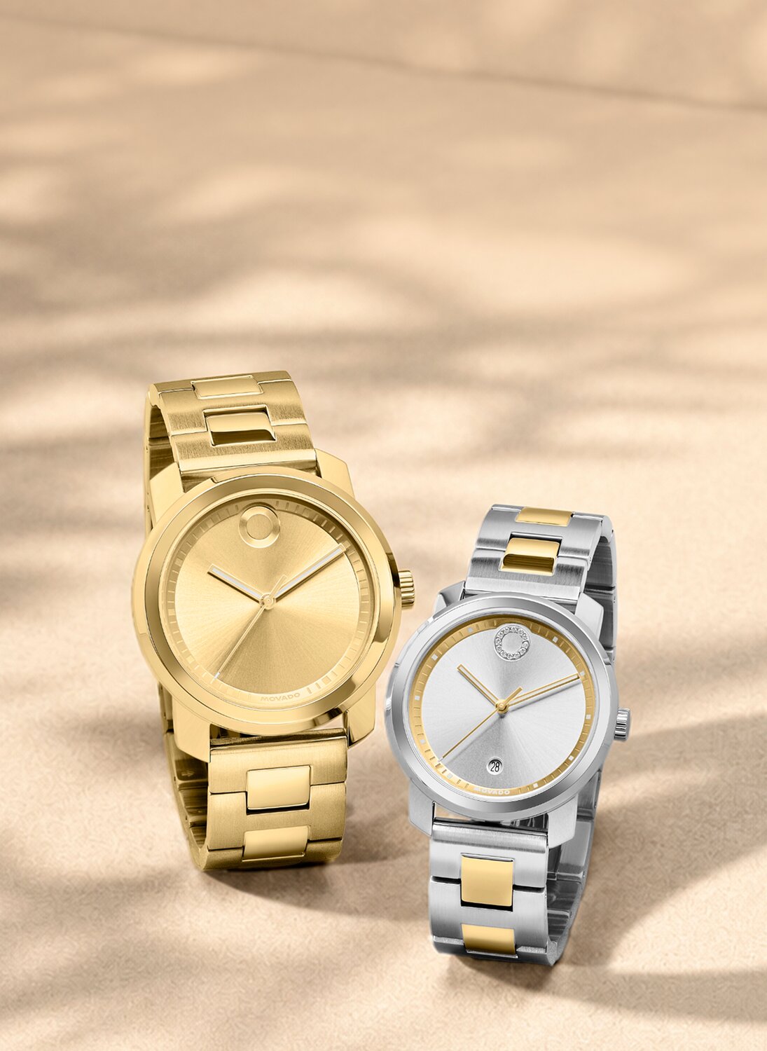 Movado Trend Propel gold and two tone his and her watches