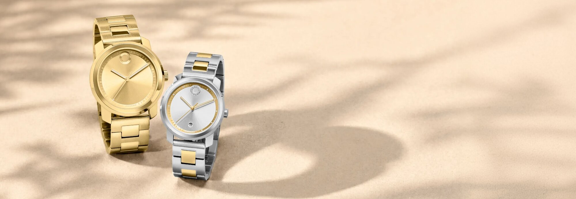 Movado Trend Propel gold and two tone his and her watches