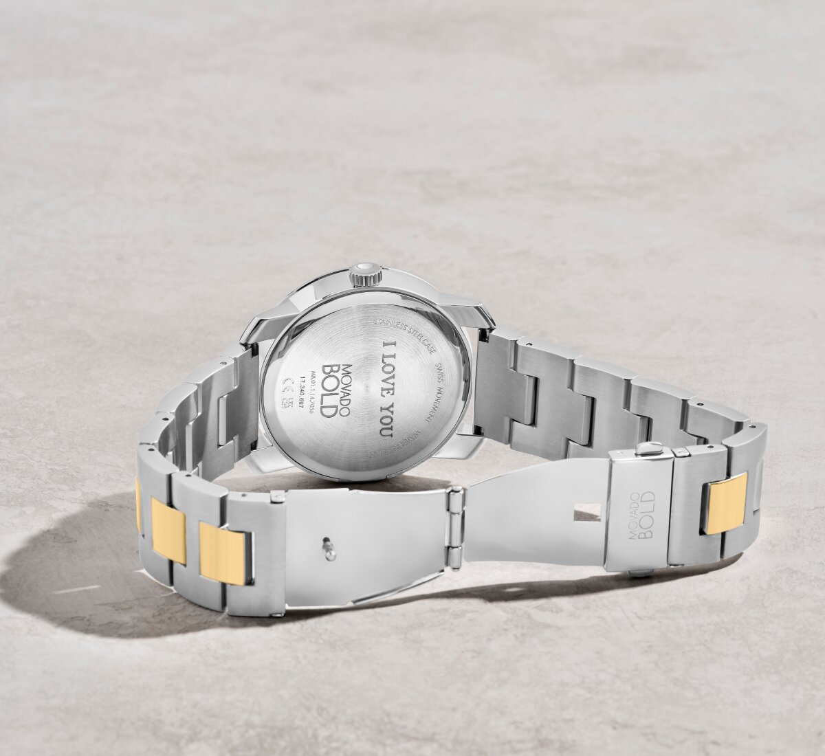 Picture of Movado Trend watch engraved with I love you message