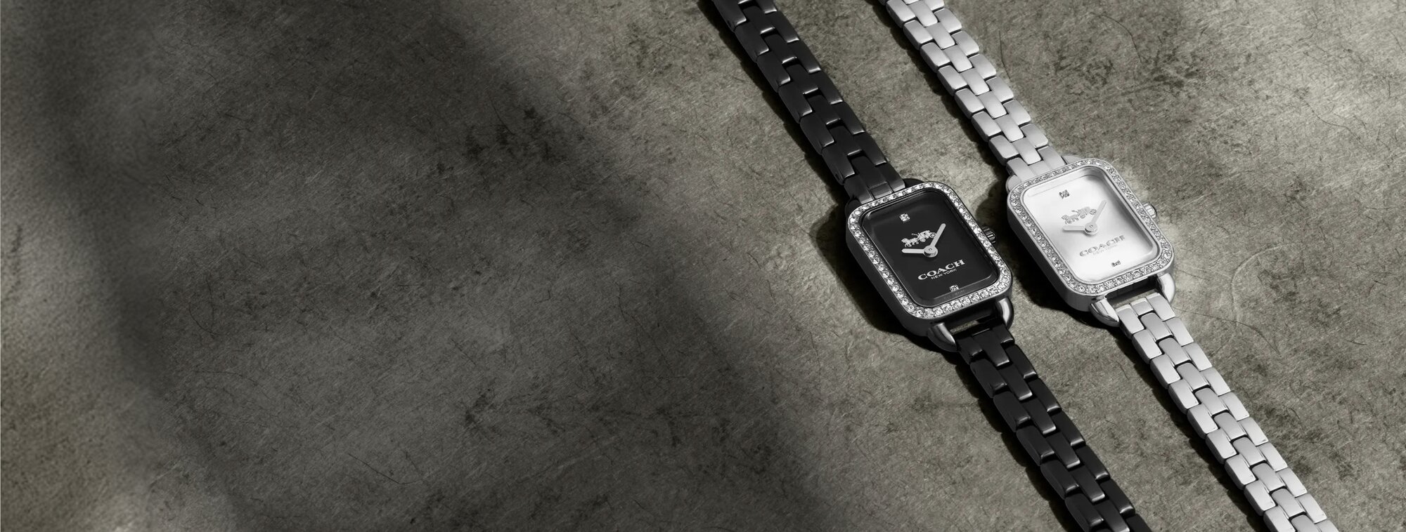 Coach Ludlow black plated and stainless steel bracelets