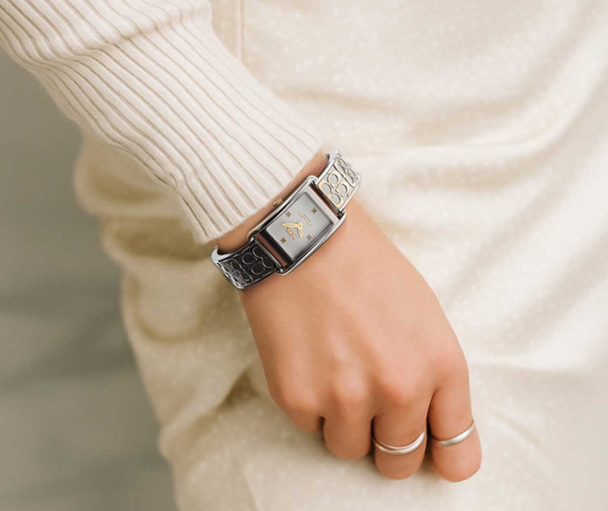 Coach allie two tone on model 