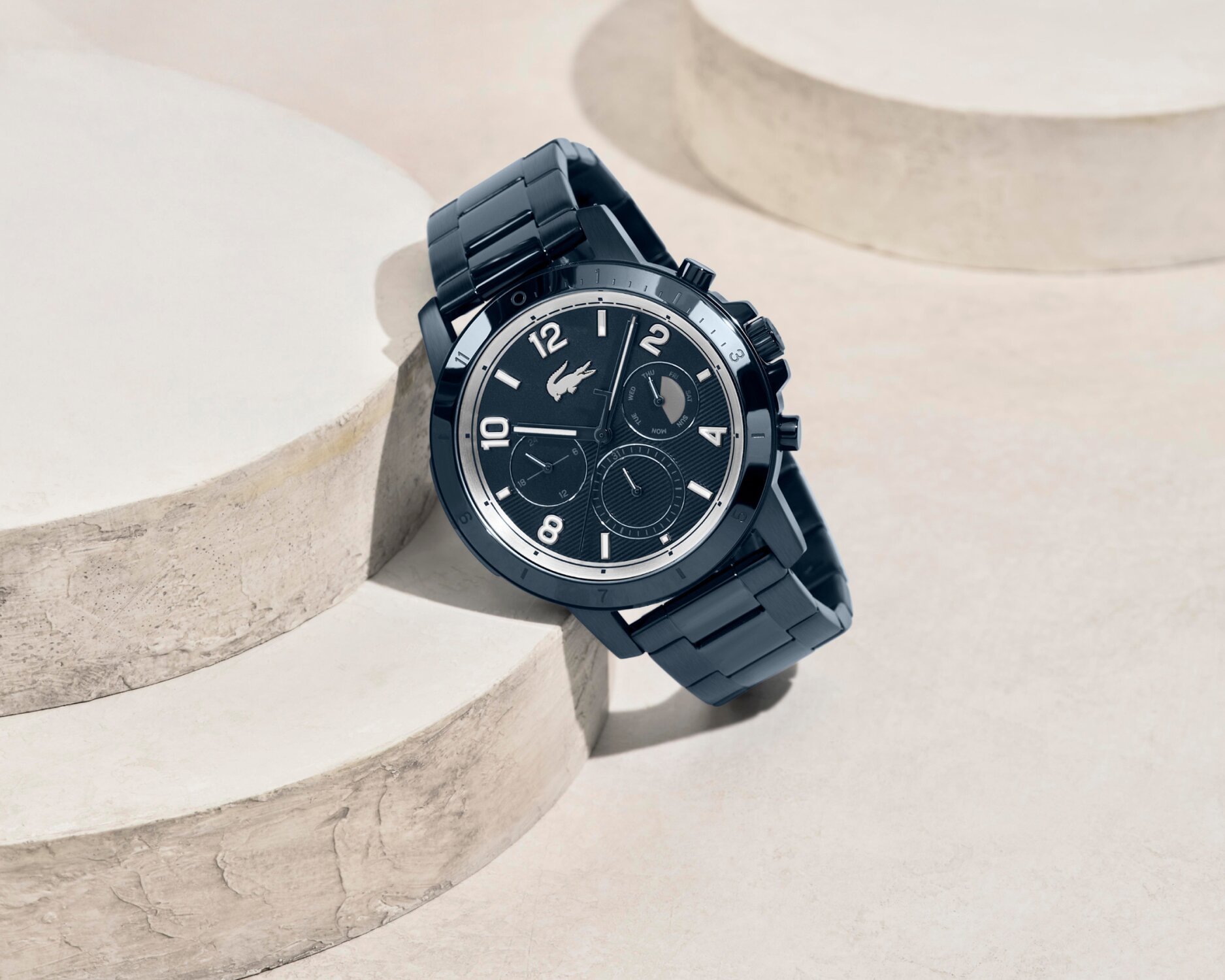 Lacoste Topspin blue bracelet watch and blue dial