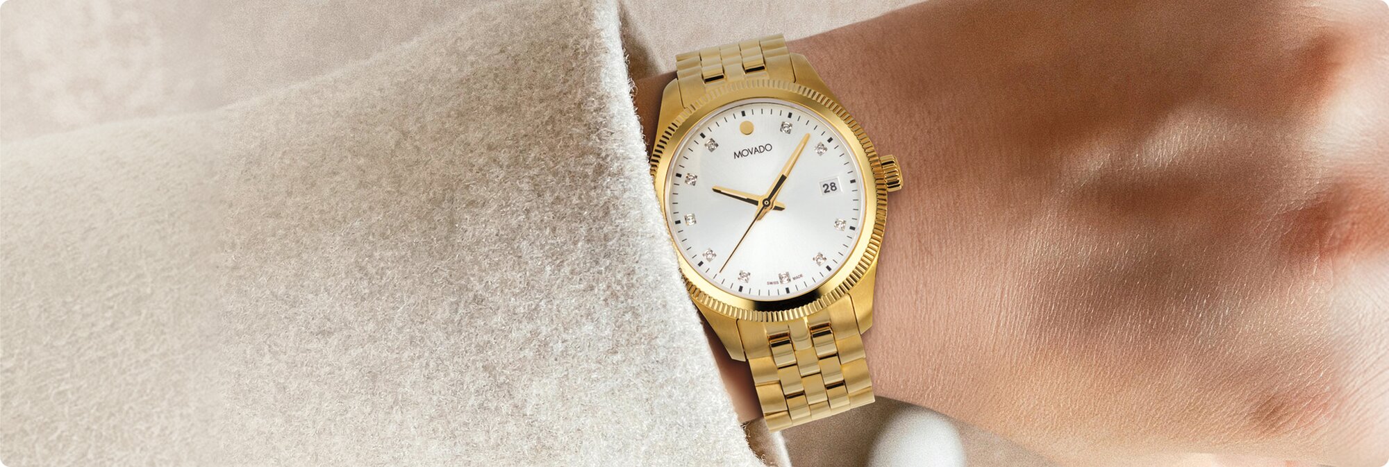 Movado active sport womens watch on model