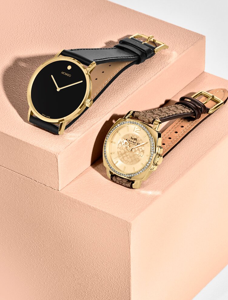 Movado Signature and Coach Boyfriend straps