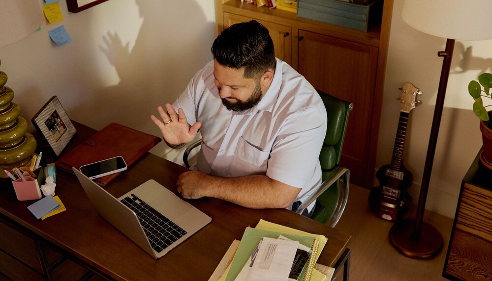 Practitioner on telehealth call