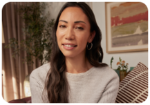 Client screen on telehealth call