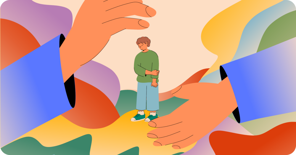 An illustration showing how sensory integration dysfunction in adults may start in childhood