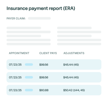 Insurance payment report