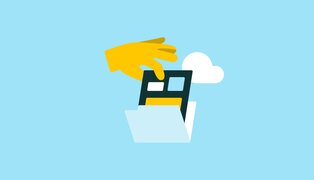 illustration of a and pulling a file out of a folder