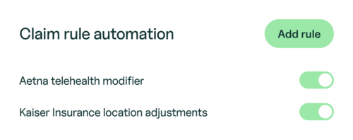 Claim rule automation