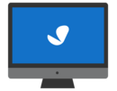 Illustration of desktop computer with SimplePractice logo