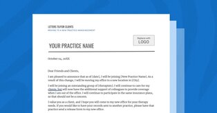 introducing a new therapist to the practice sample letter
