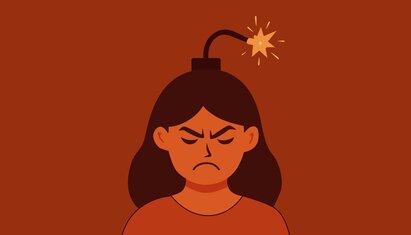 illustration of girl showing angry behaviors to show how behavior worksheets are helpful