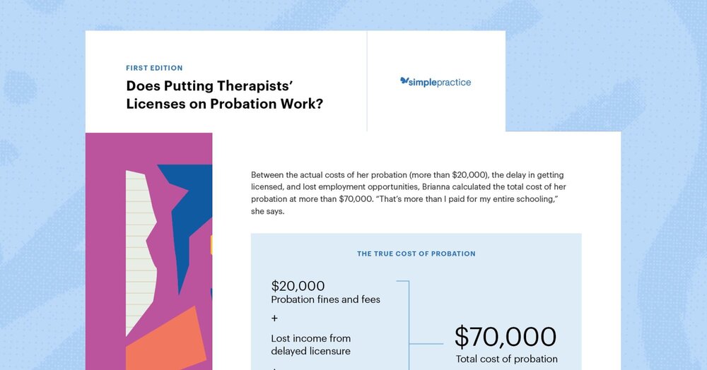 Therapist License Probation