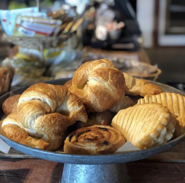 Freshly baked pastries at Duryea's Market in Montauk