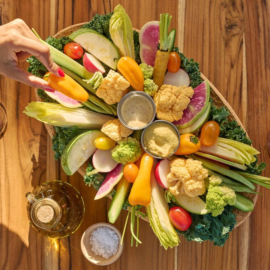 Crudites Platter with Olive Tapenade and Dip