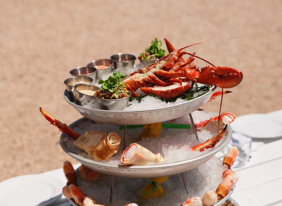 Signature Raw Bar Royal Tower placed on outdoor table