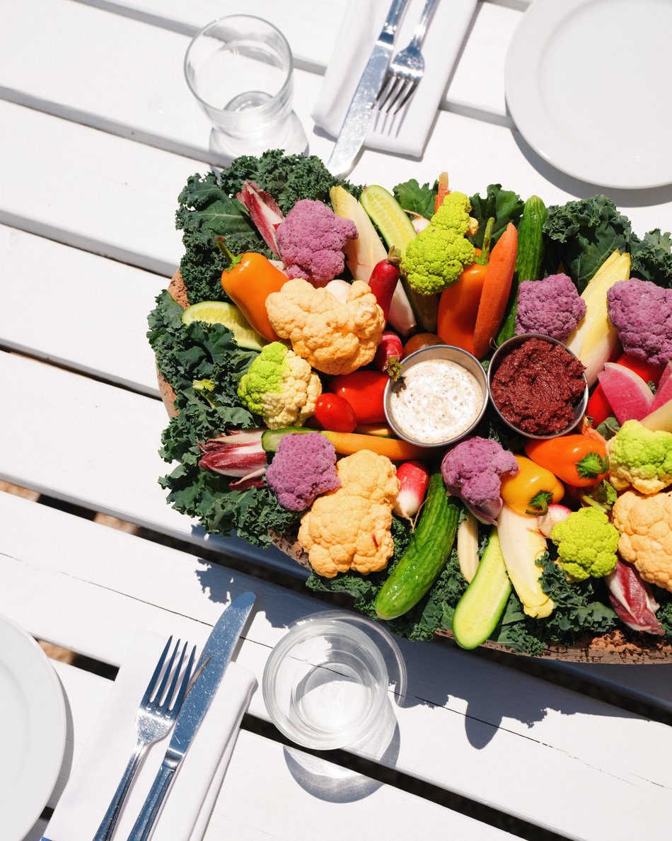 Crudites Platter with Olive Tapenade and Dip