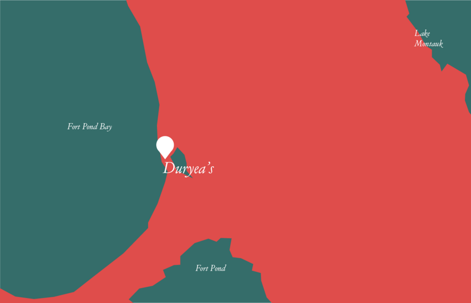 Noted location on the map of Duryea's Orient Point
