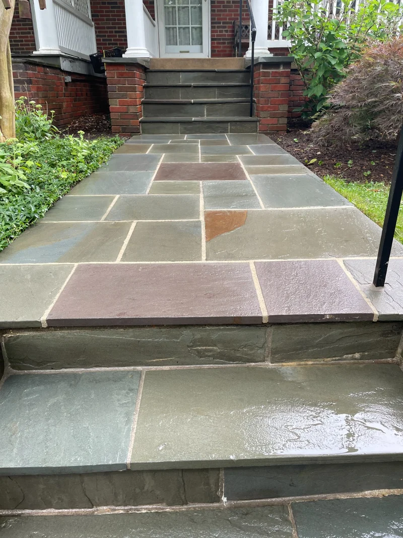 Cleaned front walkway and steps