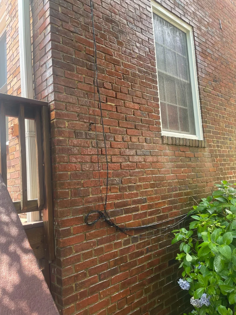 Cleaned brick exterior