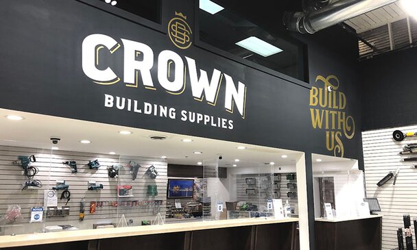 Crown Building Supply Store interior