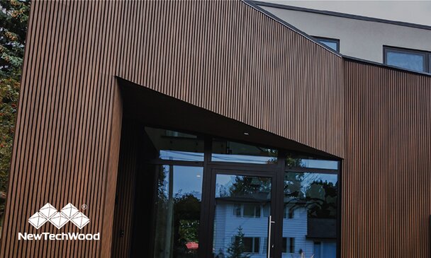 Building Exterior completed with NewTechWood exterior cladding