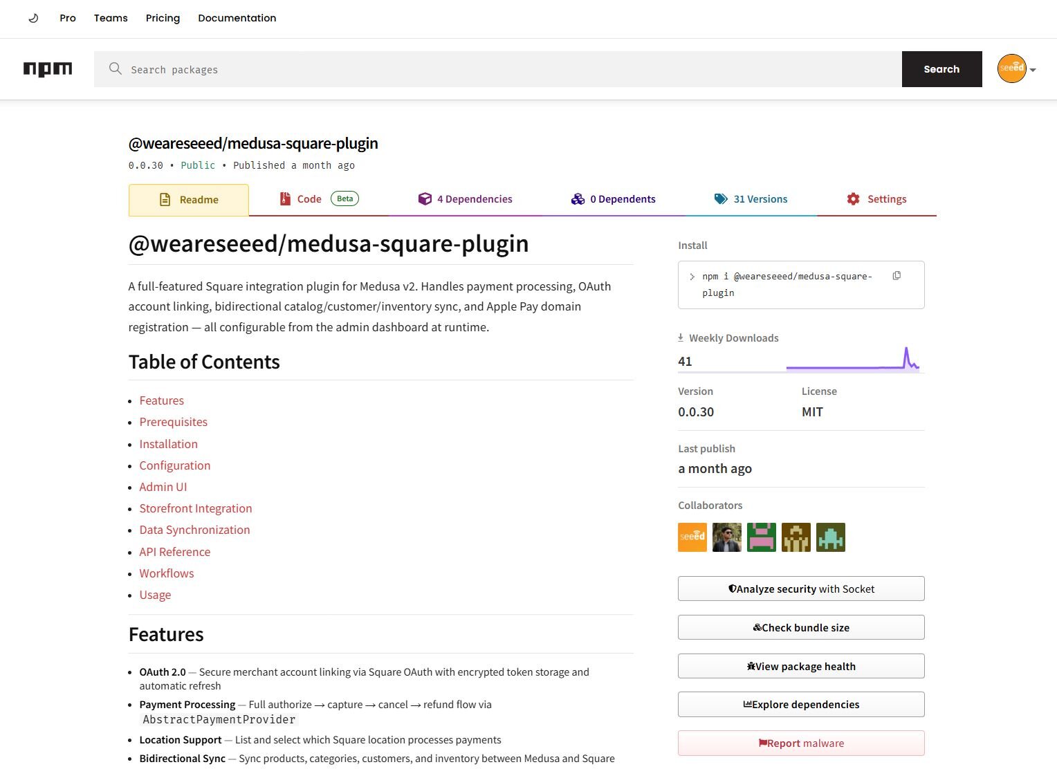 medusa-square-plugin architecture
