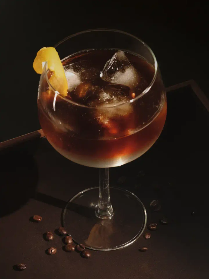 An espresso tonic mocktail.