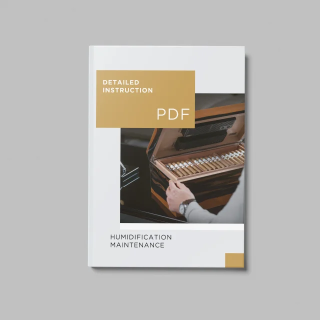 Mockup of the instruction booklet, humidification maintenance.