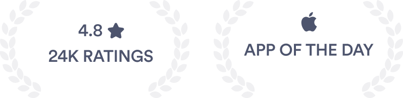 4.8stars 24k ratings, app of the day