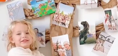 photo of child with a gratitude tree