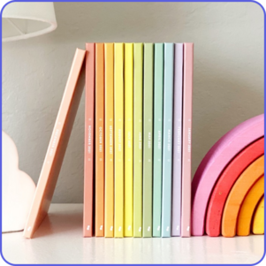 chatbooks on a shelf