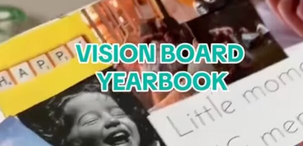 picture of a visionboard for the year