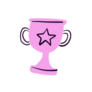 Pink Trophy with star