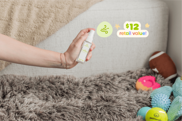 Mellow Spray: Do fireworks make your dog anxious? How about loud gatherings? Mellow mimics the calming hormones of a mother dog. Spray it where your dog spends their time to decrease stress when needed.