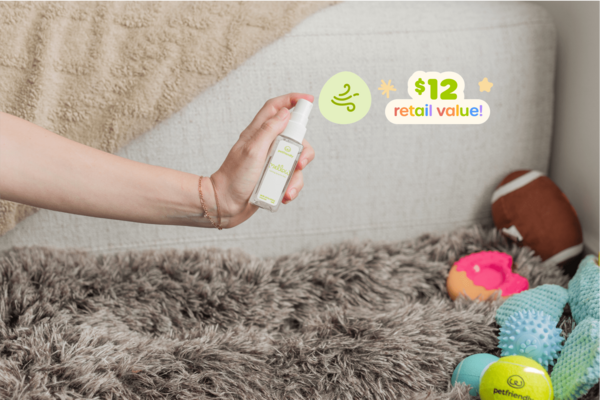 Mellow Spray: Summer brings fireworks, thunderstorms, and lots of visitors to your home. Mellow Spray is a safe, easy calming pheromone mist that helps reduce stress and anxiety — just spritz in your dog’s favorite spot and watch them find their zen.