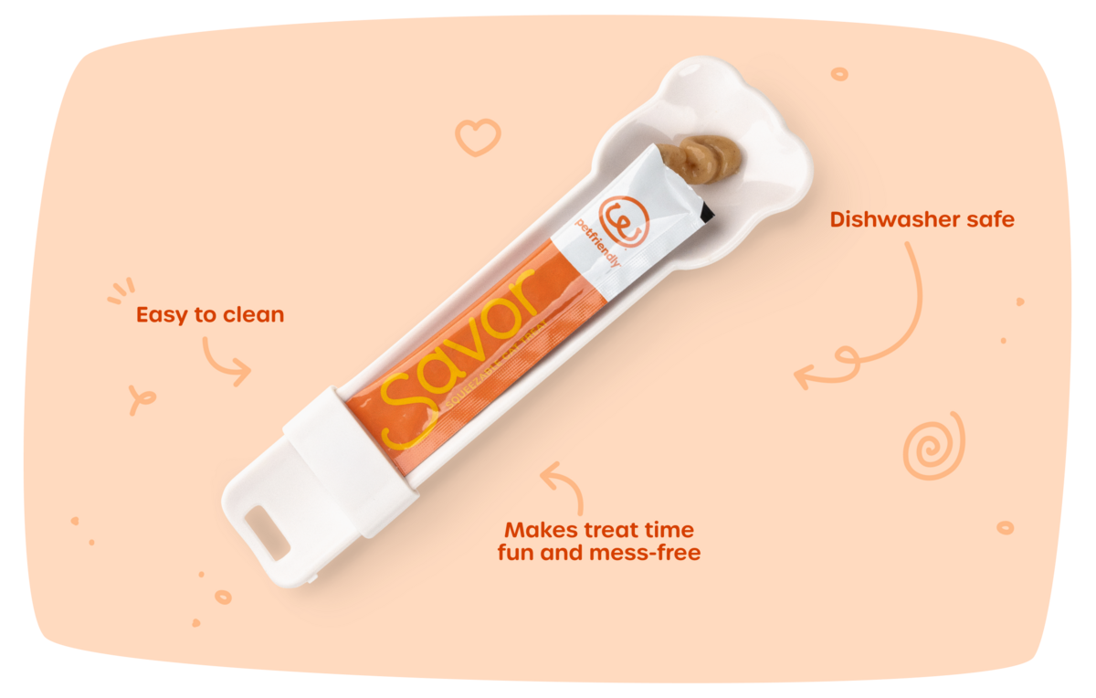 Easy to clean, dishwasher safe, makes treat time fun and mess-free