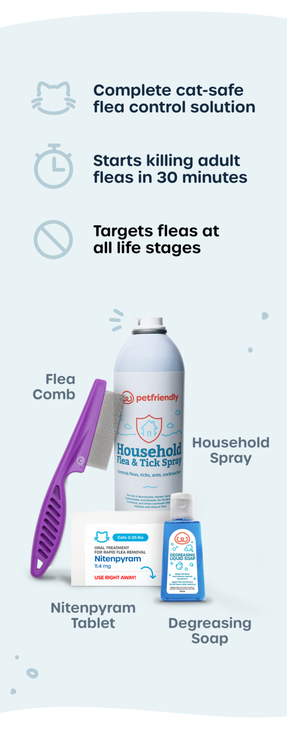 Rapid Flea Removal Kit for Cats