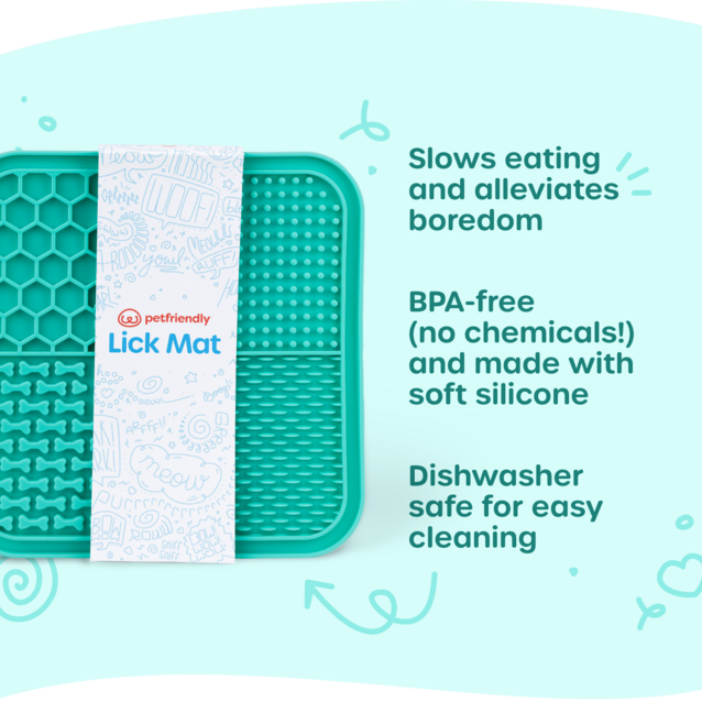 Slows eating and alleviates boredom, BPA-free (no chemicals!) and made with soft silicone, Dishwasher 
safe for easy cleaning