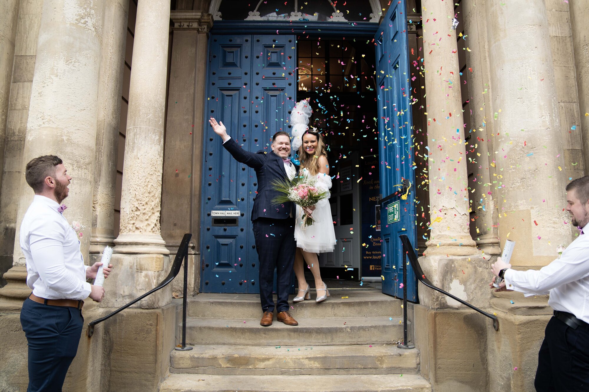 Andrew and Emili on their wedding day.