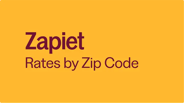 Rates by Zip Code preview