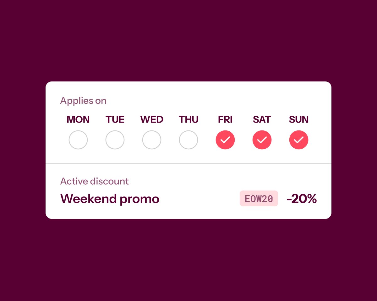 Date-based discounts