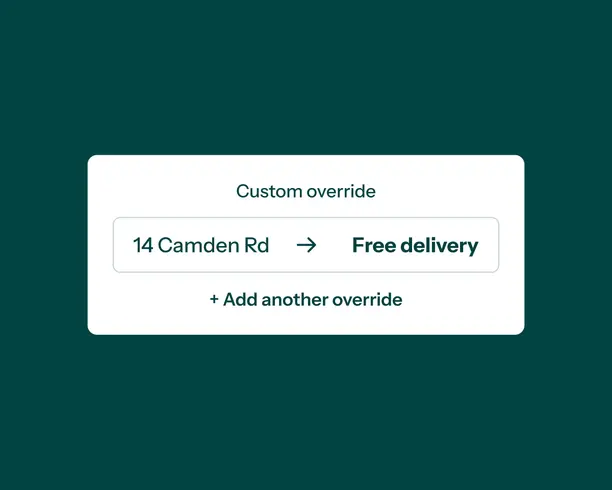 Custom delivery overrides
