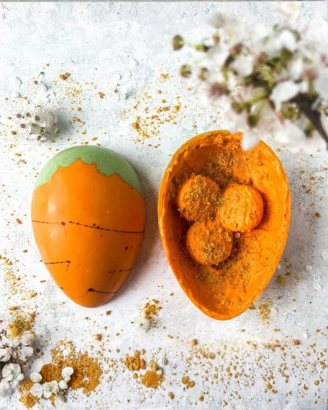 Carrot Cake Macaron Filled Chocolate Easter Egg £28.50