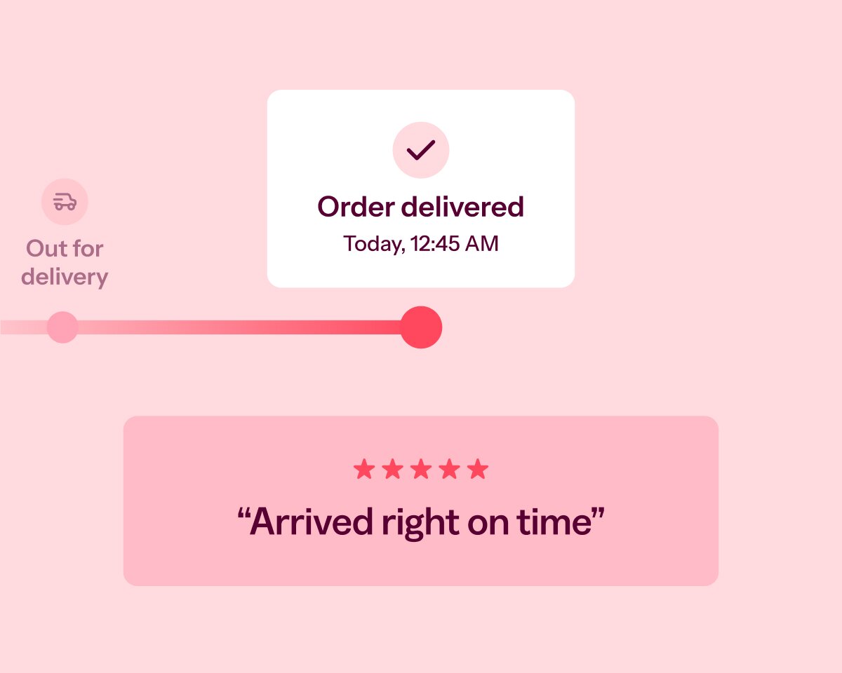 Order status & reviews widgets
