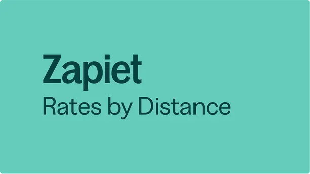 Rates by Distance preview