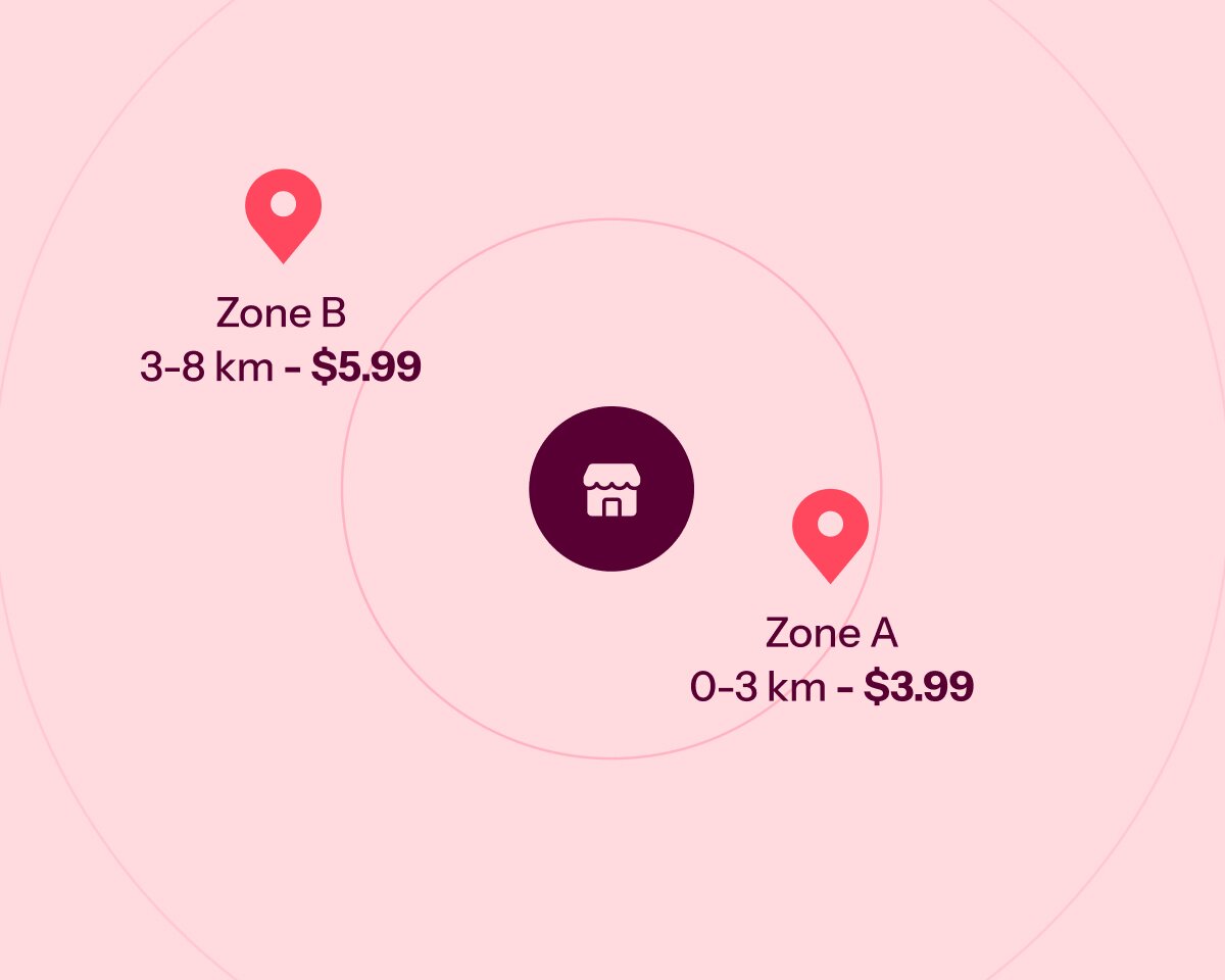 Custom delivery fees