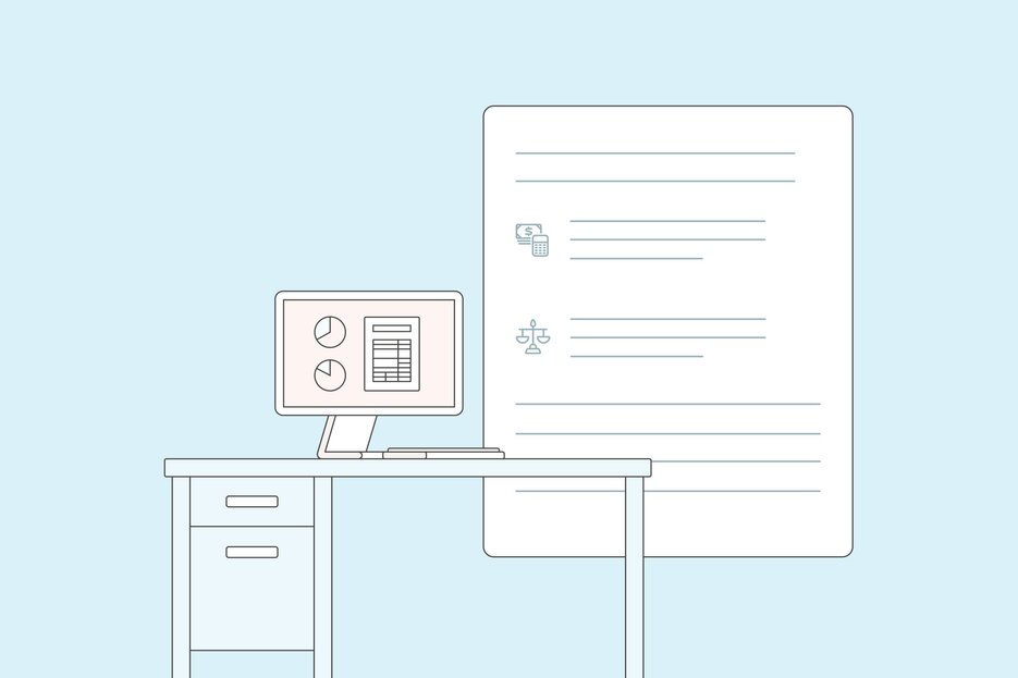 An illustration of a laptop and a desk showing the legal and tax considerations for bequests.
