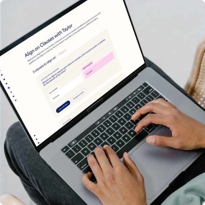 A photo of forms on a computer which outline a step-by-step process